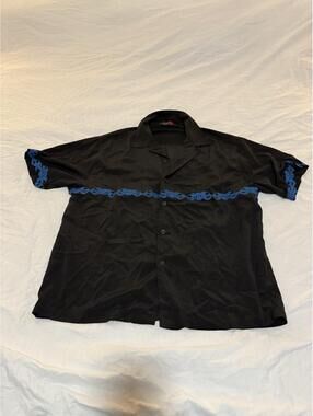 Vintage Focus Men's Camp Shirt Black XL 163